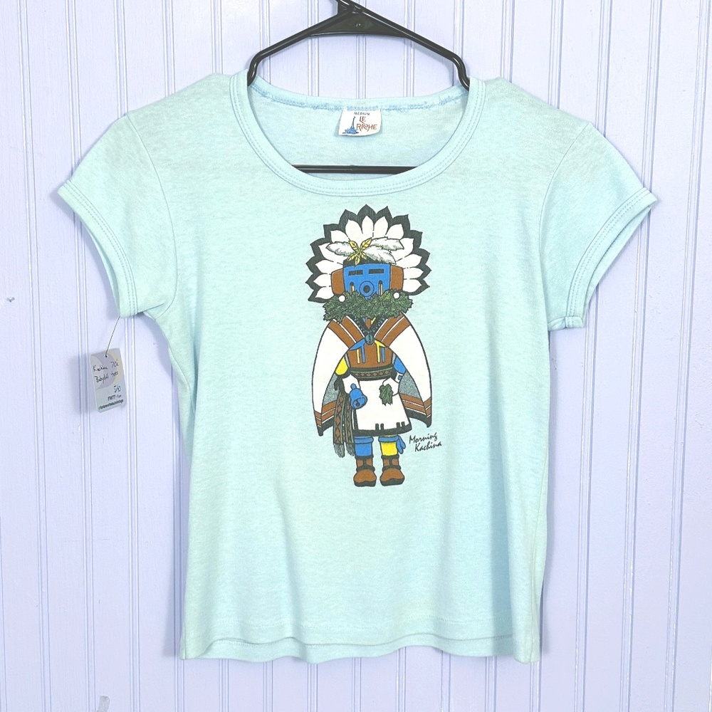 Blue 70’s Vintage Babydoll Kachina Tee